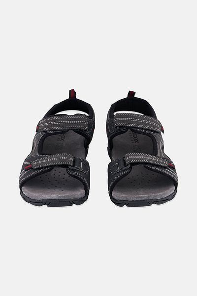 Geox Men Velcro Closure Casual Sandals, Grey