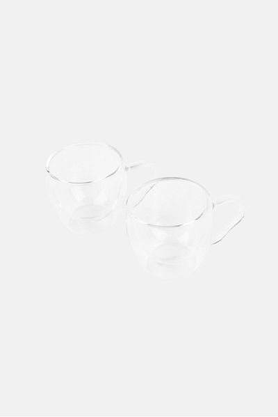 Fissman 2pcs Double Wall Glass Set, Transparent