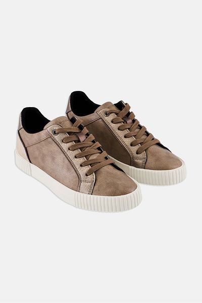 Geox Women D Blomiee C Lace Up Sneakers, Lt Taupe