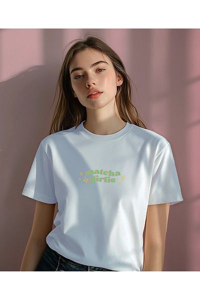 YEACHY Unisex Matcha Addict εμπριμέ μπλουζάκι