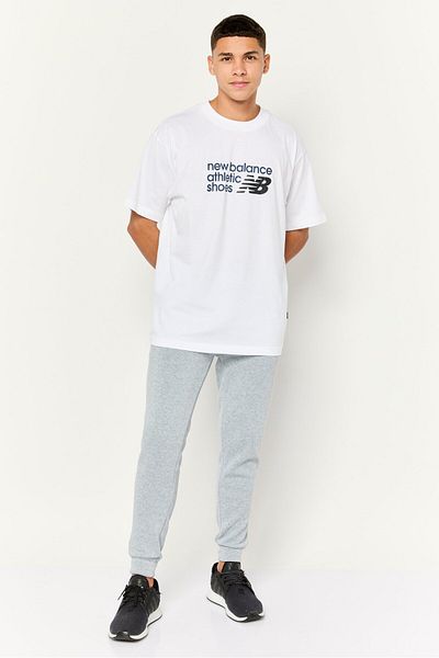New Balance Men Sportswear Fit Short Sleeve Outdoor T Shirt, White