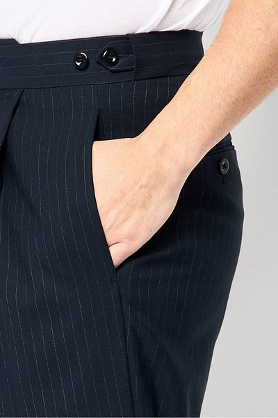 Gant Men Regular Fit Stripe Dress Pants, Navy