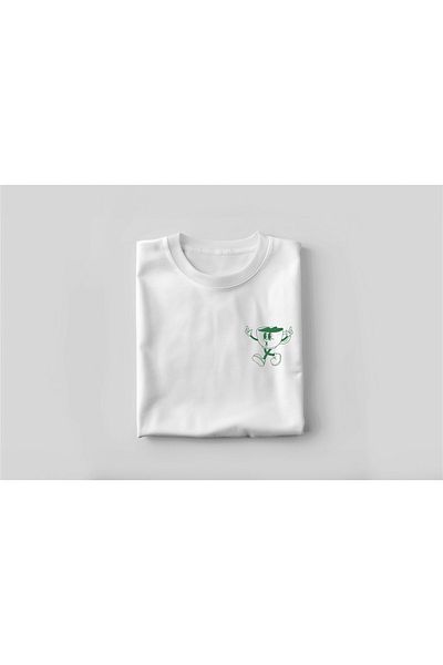 YEACHY Unisex πίσω και μπροστινό μπλουζάκι με στάμπα καφέ