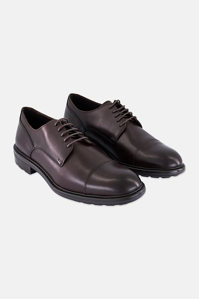 Geox Men Lace Up Formal Shoes, Coffee Brown