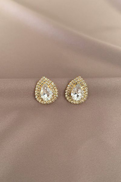 laria jewelry Zircon Stone Water Drop Earrings