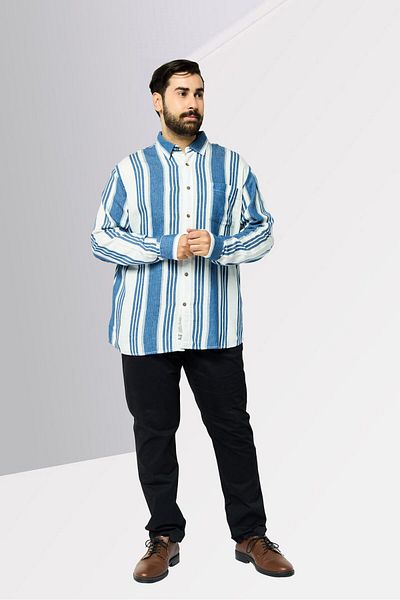 La Martina Men Tailored Fit Long Sleeves Stripe Casual Shirt, Multicolor