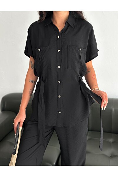 Noa Noa Rivet Detailed Shirt Pants Set