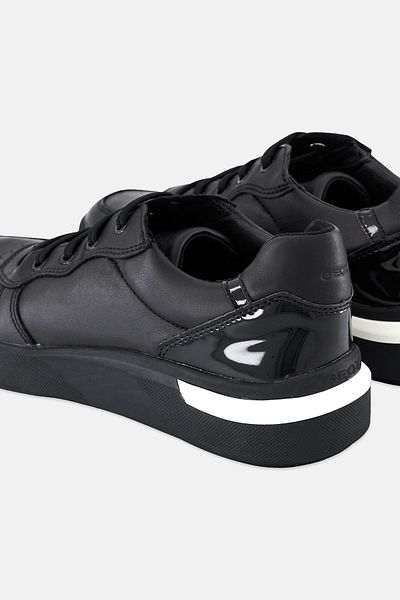Geox Women Lace Up Casual Shoes, Black