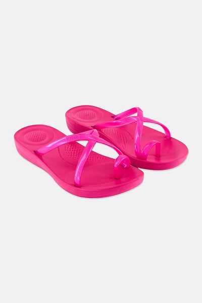 Fitflop صندل نسائي سهل الارتداء من إيكوشيون، وردي