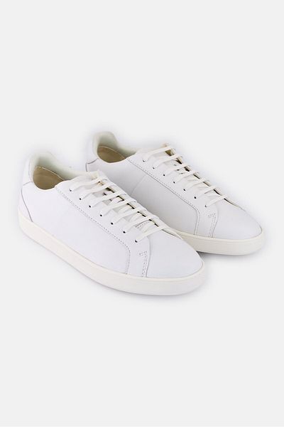 Geox Men U Regio B Nappa Lace Up Casual Shoes, White