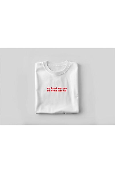 YEACHY Unisex Brain printed T-shirt