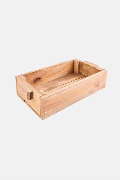 Muy Mucho Mahohany Rectangular Wooden Tray, Brown