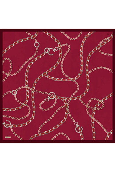 Armine Sura İpek Eşarp 9346-32 Kırmızı Karışık Desen