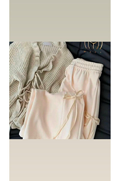 Weekeep Y2K Ribbon Detail Trend Sweatpants/Pants