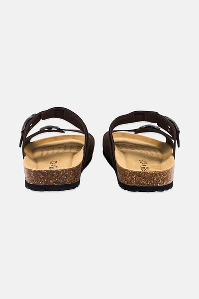 Geox Men Ghita B Slip On Sandals, Coffee Brown
