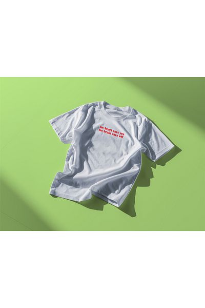 YEACHY Unisex Brain printed T-shirt
