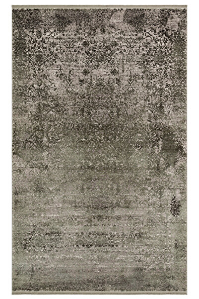 Vog Halı Lidya Dyed Yeşil Vintage Overdyed Salon Halısı Dokulu Parlak Sık Dok...