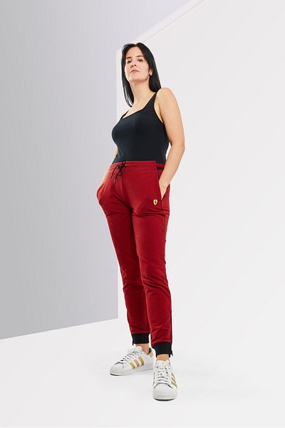 Scuderia Ferrari Women Sportswear Fit Training Pants, Red