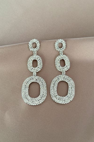 laria jewelry Zircon Stone Dangle Evening Dress Earrings