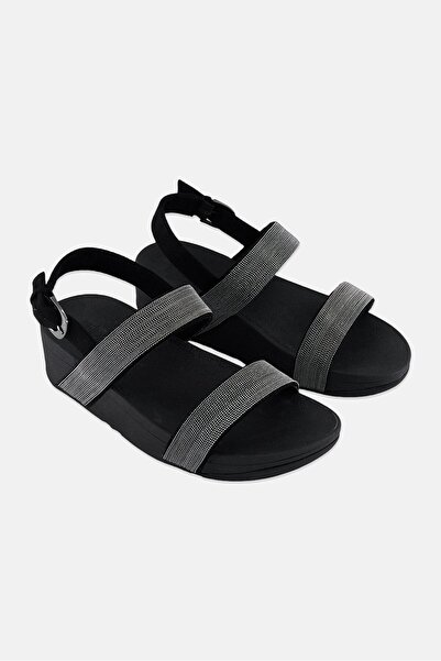 Fitflop Women Lottie Shimmermesh Adjustable Buckle Sandals, Black