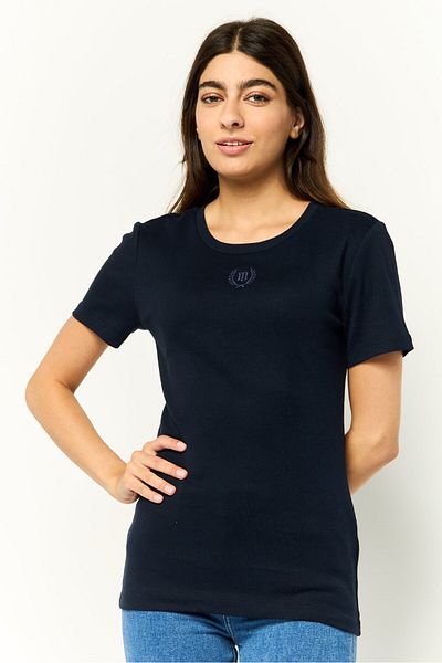 Tommy Hilfiger Women Crew Neck Short Sleeves Embroidered T-shirt, Navy