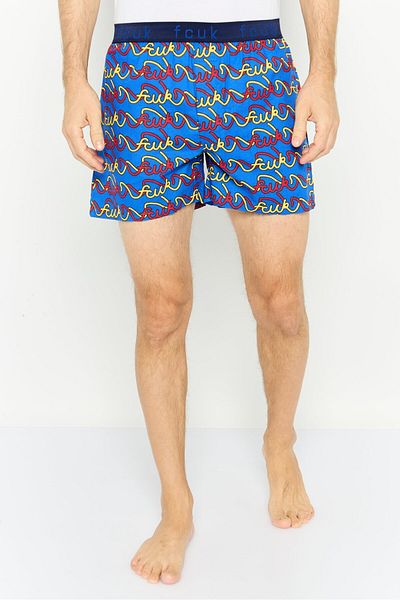 French Connection Men Pull On Brand Logo Boxer, Green