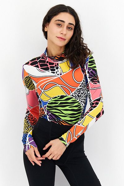 adidas Women Sportswear Fit Long Sleeve Outdoor Bodysuits, Multicolor