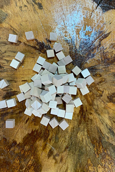 Arkaik Craft Wooden Cube 1 cm 1X1X1 cm Linden Block 25 Pieces