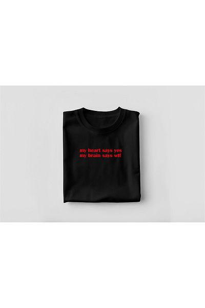 YEACHY Unisex Brain printed T-shirt