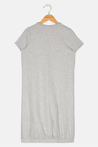 Scuderia Ferrari Kids Girl Short Sleeve Embellish Brand Logo Dress, Grey