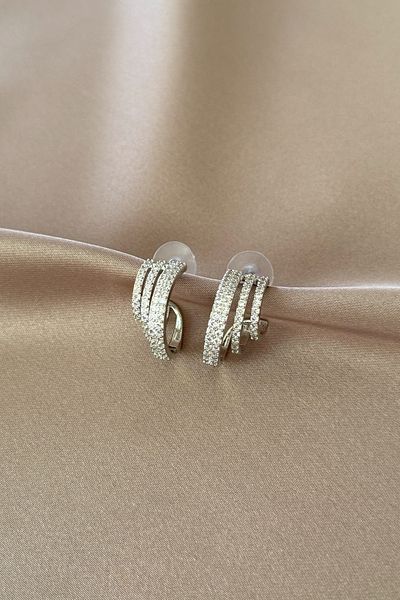laria jewelry Zircon Stone 3-Piece Model Earrings