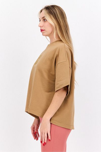 Puma Women Sportswear Fit Short Sleeve Outdoor Top, Tan