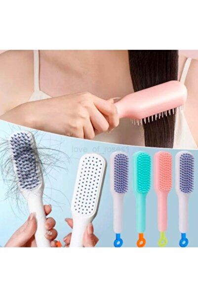 KdrElektronik Pieptene cu autocurățare automată Perie de păr retractabilă mag...