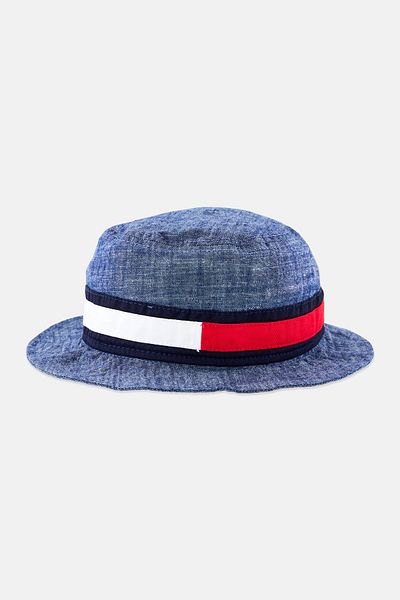 Tommy Hilfiger Men Chambray Bucket Hat, Multicolor