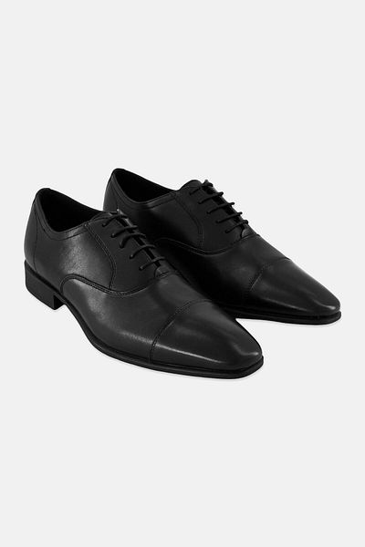 Geox Men High Life Lace Up Oxford Shoes, Black