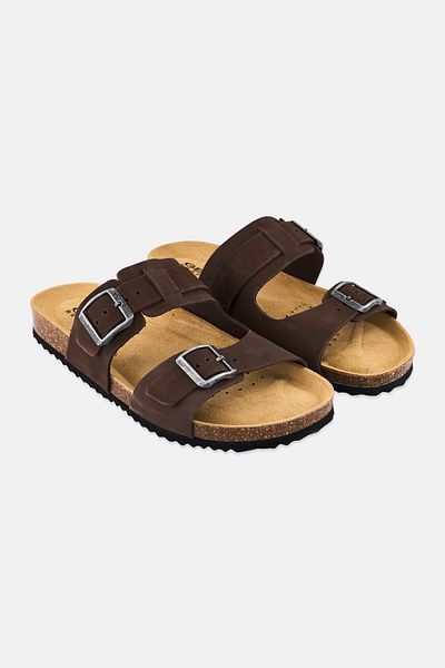 Geox Men Ghita B Slip On Sandals, Coffee Brown