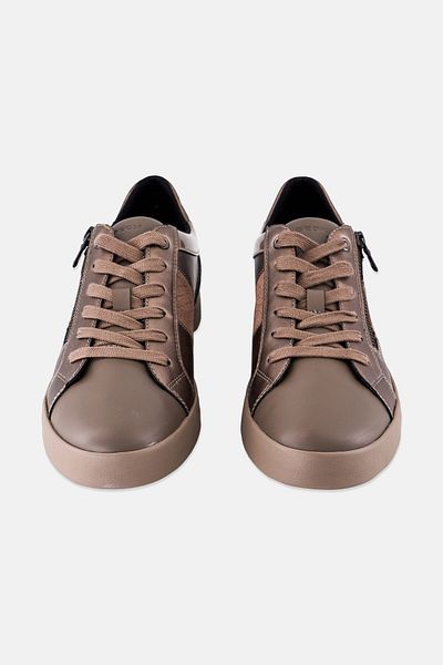 Geox Women Blomiee E Lace Up Sneakers, Dark Taupe