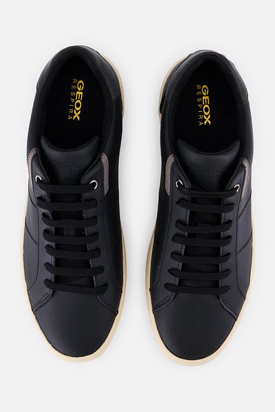 Geox Men Lace Up Affile Casual Shoes, Black