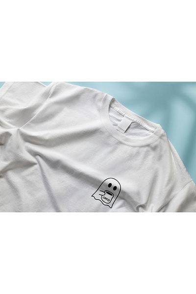 YEACHY Unisex T-Shirt με στάμπα Ghost And Coffee