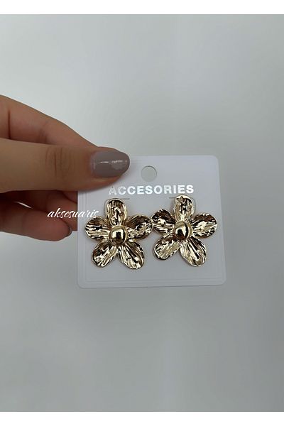 aksesuaris Patterned Flower Women's Earrings