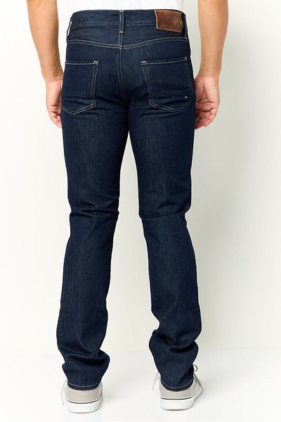 Tommy Hilfiger Men Straight Leg Washed Denim Jeans, Blue
