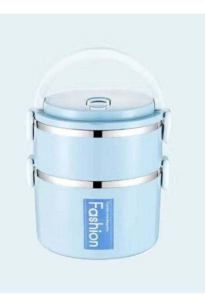 Raffine Stainless Steel Lunch Box Dual Layer Large Capacity Thermal Insulated Food Container with Durable Ha