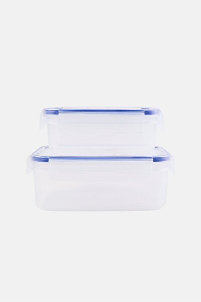 komax مجموعة حاويات طعام بيوكيبس، قطعتين، شفافة