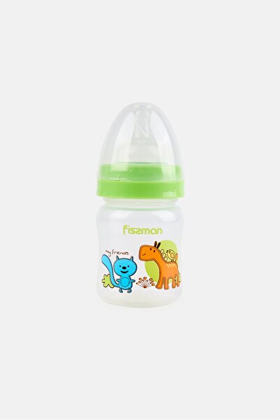 Fissman Toddlers Feeding Bottle With Silicone Nipple 120 ml, Light Green