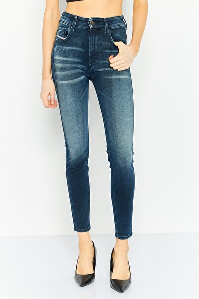 Diesel Women Skinny Fit Washed Stretchable Straight Leg Denim, Navy Blue