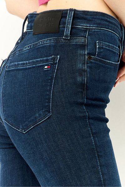 Tommy Hilfiger Women Skinny Fit Washed Stretchable Denim Jeans, Navy