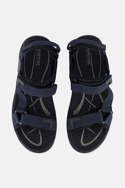 Geox Men Terreno Grip Velcro Sandals, Navy