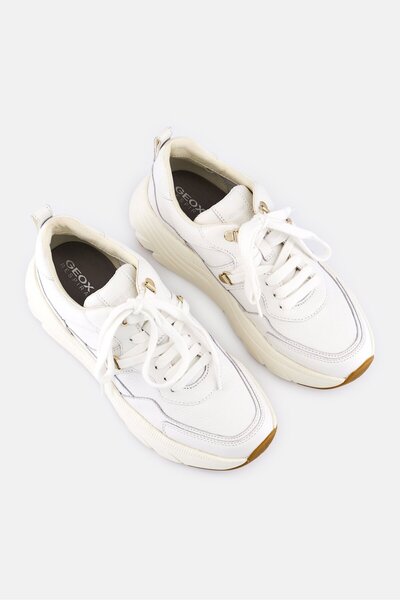 Geox Women D Diamanta E Lace Up Sneakers, White