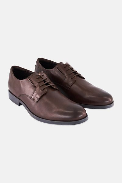 Geox Men Hilstone Wide Lace Up Derby Shoes, Dark Brown