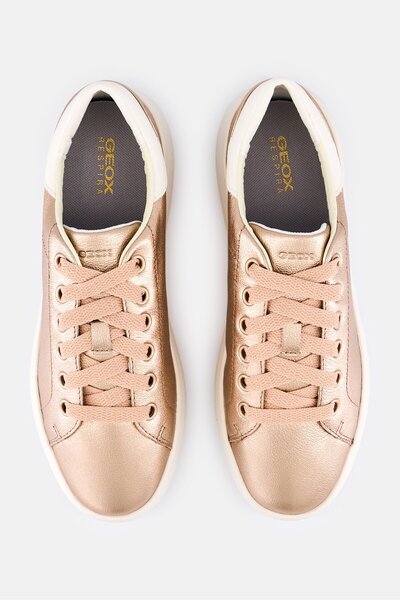 Geox Women Spherica Ecub Lace Up Sneakers, Rose Gold